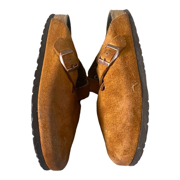 Birkenstock Boston Mink Suede Leather Clog Soft Bed Sz 39 narrow - Picture 6 of 8